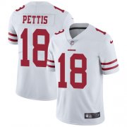 Wholesale Cheap Nike 49ers #18 Dante Pettis White Men's Stitched NFL Vapor Untouchable Limited Jersey