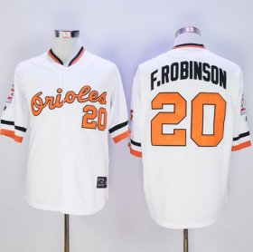 Wholesale Cheap Mitchell And Ness Orioles #20 Frank Robinson White Stitched MLB Jersey