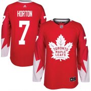 Wholesale Cheap Adidas Maple Leafs #7 Tim Horton Red Team Canada Authentic Stitched NHL Jersey