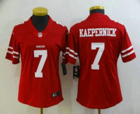 Wholesale Cheap Women\'s San Francisco 49ers #7 Colin Kaepernick Red 2017 Vapor Untouchable Stitched NFL Nike Limited Jersey