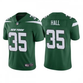 Wholesale Cheap Men\'s New York Jets #35 Breece Hall 2022 Green Vapor Untouchable Limited Stitched Jersey