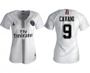 Wholesale Cheap Women's Jordan Paris Saint-Germain #9 Cavani Away Soccer Club Jersey