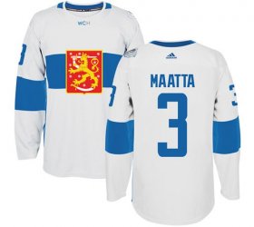 Wholesale Cheap Team Finland #3 Olli Maatta White 2016 World Cup Stitched NHL Jersey