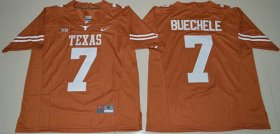 Wholesale Cheap Men\'s Texas Longhorns #7 Shane Buechele Orange Limited Stitched NCAA Jersey
