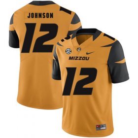 Wholesale Cheap Missouri Tigers 12 Johnathon Johnson Gold Nike College Football Jersey
