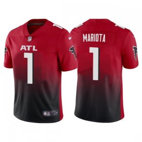 Wholesale Cheap Men\'s Atlanta Falcons #1 Marcus Mariota Red Black Vapor Untouchable Limited Stitched Jersey