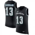 Wholesale Cheap Nike Eagles #13 Nelson Agholor Black Alternate Men's Stitched NFL Limited Rush Tank Top Jersey