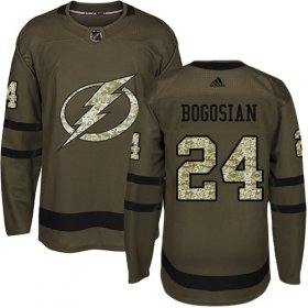 Cheap Adidas Lightning #24 Zach Bogosian Green Salute to Service Youth Stitched NHL Jersey
