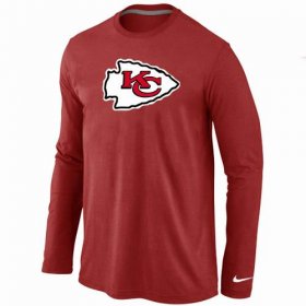 Wholesale Cheap Nike Kansas City Chiefs Logo Long Sleeve T-Shirt Red