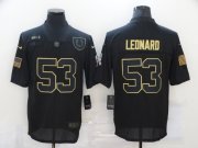 Wholesale Cheap Men's Indianapolis Colts #53 Darius Leonard Black 2020 Salute To Service Stitched NFL Nike Limited Jersey