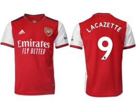 Cheap Arsenal F.C #9 Lacazette Red Home Soccer Jersey5