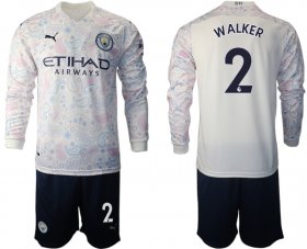 Wholesale Cheap 2021 Men Manchester city away long sleeve 2 soccer jerseys