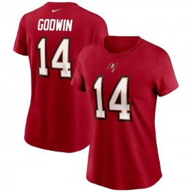Wholesale Cheap Tampa Bay Buccaneers #14 Chris Godwin Nike Women\'s Team Player Name & Number T-Shirt Red