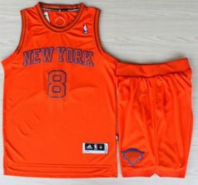 Wholesale Cheap New York Knicks 8 JR Smith Orange Revolution 30 Swingman NBA Jerseys Shorts Suits Christmas Style