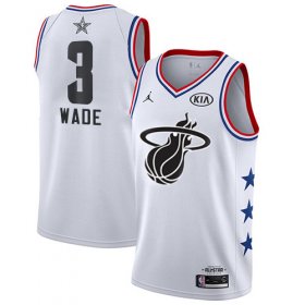 Wholesale Cheap Heat #3 Dwyane Wade White Basketball Jordan Swingman 2019 All-Star Game Jersey