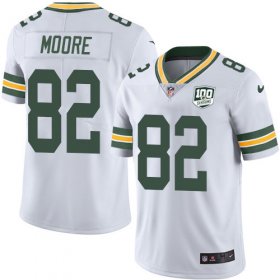 Wholesale Cheap Nike Packers #82 J\'Mon Moore White Men\'s 100th Season Stitched NFL Vapor Untouchable Limited Jersey