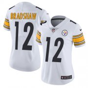 Wholesale Cheap Nike Steelers #12 Terry Bradshaw White Women's Stitched NFL Vapor Untouchable Limited Jersey