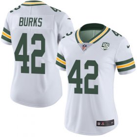 Wholesale Cheap Nike Packers #42 Oren Burks White Women\'s 100th Season Stitched NFL Vapor Untouchable Limited Jersey