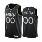 Wholesale Cheap Nike Timberwolves Personalized Black NBA Swingman 2020-21 City Edition Jersey