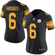 Wholesale Cheap Nike Steelers #6 Devlin Hodges Black Women's Stitched NFL Limited Rush Jersey