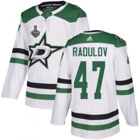 Cheap Adidas Stars #47 Alexander Radulov White Road Authentic Youth 2020 Stanley Cup Final Stitched NHL Jersey