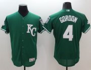 Wholesale Cheap Royals #4 Alex Gordon Green Celtic Flexbase Authentic Collection Stitched MLB Jersey