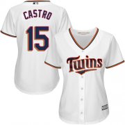 Wholesale Cheap Twins #15 Jason Castro White Home Women's Stitched MLB Jersey