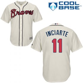 Wholesale Cheap Braves #11 Ender Inciarte Cream Cool Base Stitched Youth MLB Jersey