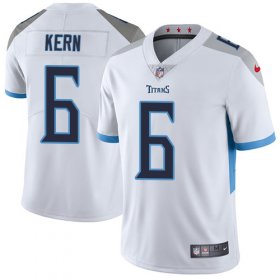 Wholesale Cheap Nike Titans #6 Brett Kern White Men\'s Stitched NFL Vapor Untouchable Limited Jersey