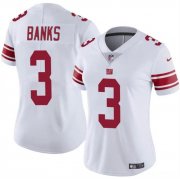 Cheap Women's New York Giants #3 Deonte Banks White Vapor Stitched Jersey