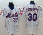 Wholesale Cheap Mets #30 Michael Conforto White(Blue Strip) Flexbase Authentic Collection Alternate Stitched MLB Jersey