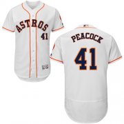 Wholesale Cheap Astros #41 Brad Peacock White Flexbase Authentic Collection Stitched MLB Jersey