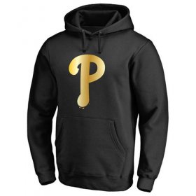 Wholesale Cheap Philadelphia Phillies Gold Collection Pullover Hoodie Black