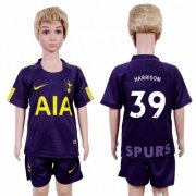 Wholesale Cheap Tottenham Hotspur #39 Harrison Sec Away Kid Soccer Club Jersey
