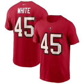 Wholesale Cheap Tampa Bay Buccaneers #45 Devin White Nike Team Player Name & Number T-Shirt Red