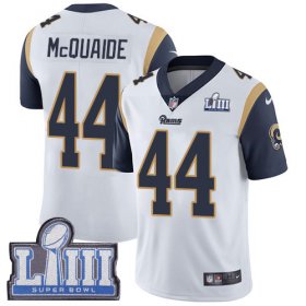 Wholesale Cheap Nike Rams #44 Jacob McQuaide White Super Bowl LIII Bound Men\'s Stitched NFL Vapor Untouchable Limited Jersey