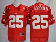 Wholesale Cheap Wisconsin Badgers #25 Melvin Gordon III Red Jersey