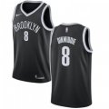 Wholesale Cheap Men's Brooklyn Nets #8 Spencer Dinwiddie Swingman Black Icon Edition Nike Jersey