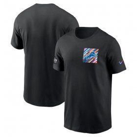 Wholesale Cheap Men\'s Detroit Lions Black 2023 Crucial Catch Sideline Tri-Blend T-Shirt