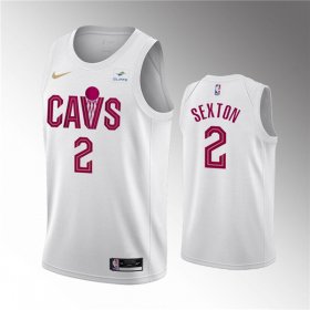 Wholesale Cheap Men\'s Cleveland Cavaliers #2 Collin Sexton Association Edition Stitched Basketball Jersey