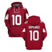 Wholesale Cheap Men's Arizona Cardinals #10 DeAndre Hopkins Red 2021 Pullover Hoodie