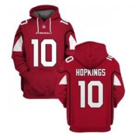 Wholesale Cheap Men\'s Arizona Cardinals #10 DeAndre Hopkins Red 2021 Pullover Hoodie