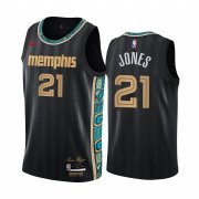 Wholesale Cheap Nike Grizzlies #21 Tyus Jones Black NBA Swingman 2020-21 City Edition Jersey