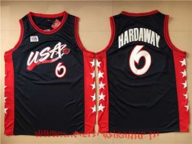 Wholesale Cheap 1996 Olympics Team USA Men\'s #6 Penny Hardaway Navy Blue Stitched Basketball Swingman Jersey