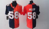Wholesale Cheap Nike Broncos #58 Von Miller Orange/Blue Women's Stitched NFL Elite Split Jersey