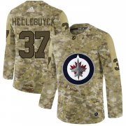 Wholesale Cheap Adidas Jets #37 Connor Hellebuyck Camo Authentic Stitched NHL Jersey