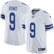 Wholesale Cheap Nike Cowboys #9 Tony Romo White Men's Stitched NFL Vapor Untouchable Limited Jersey