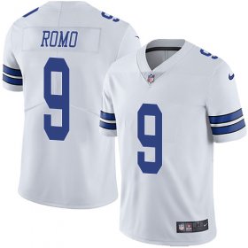 Wholesale Cheap Nike Cowboys #9 Tony Romo White Men\'s Stitched NFL Vapor Untouchable Limited Jersey