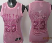 Wholesale Cheap Chicago Bulls #23 Michael Jordan Pink Womens Jersey
