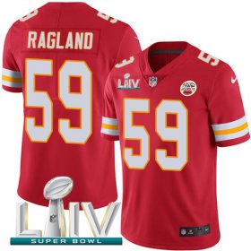 Wholesale Cheap Nike Chiefs #59 Reggie Ragland Red Super Bowl LIV 2020 Team Color Men\'s Stitched NFL Vapor Untouchable Limited Jersey